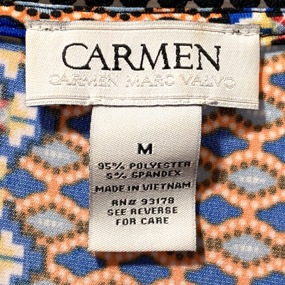 Carmen Marc Valvo Colorful Ikat Striped Tank - Picture 4 of 4